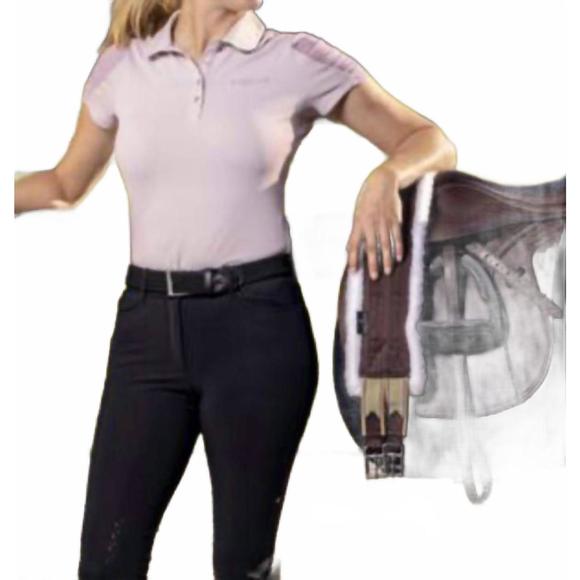 NEW EQUILINE womens free time polo giqueg in violet ice - Picture 4 of 4